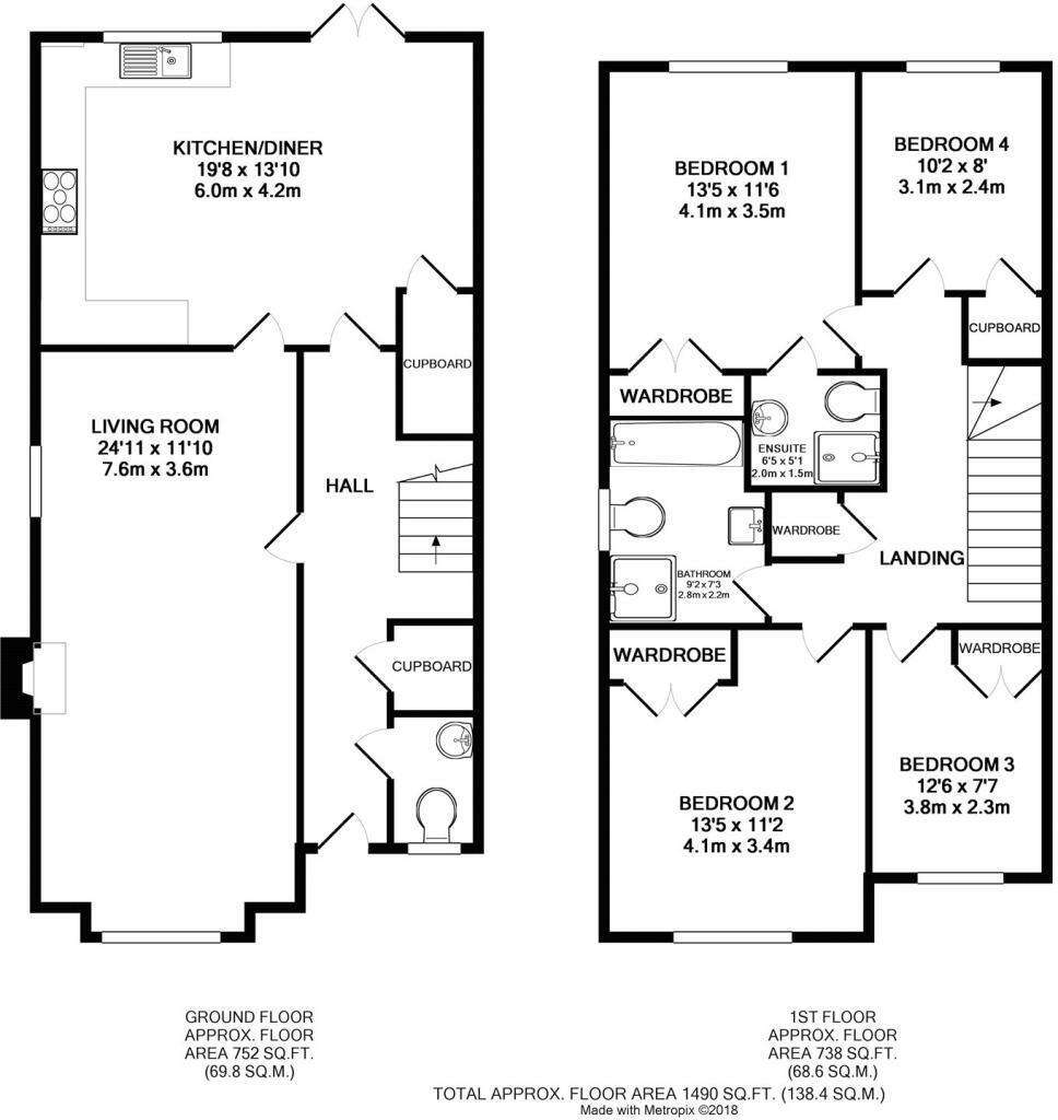 4 bedroom detached house for sale - floorplan