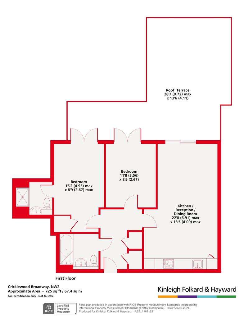 2 bedroom flat to rent - floorplan