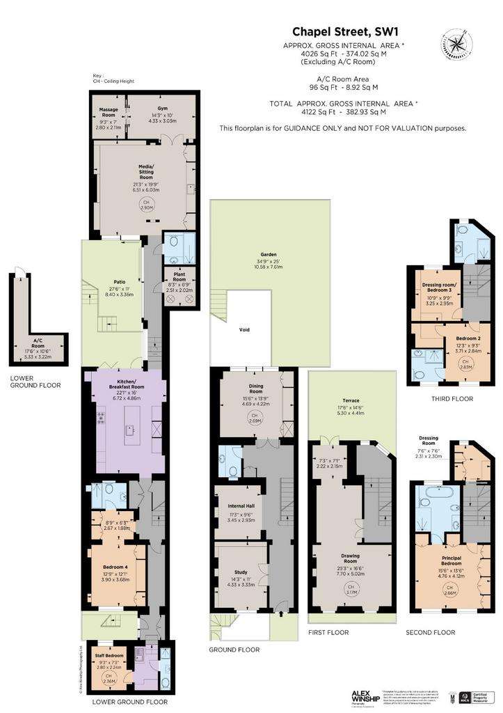 5 bedroom terraced house for sale - floorplan