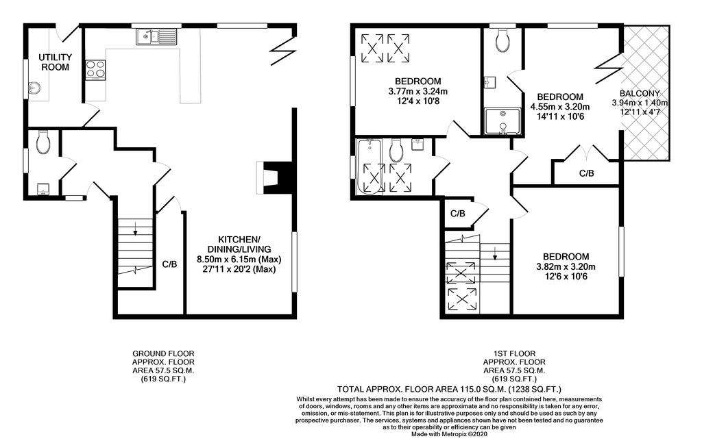 3 bedroom detached house for sale - floorplan