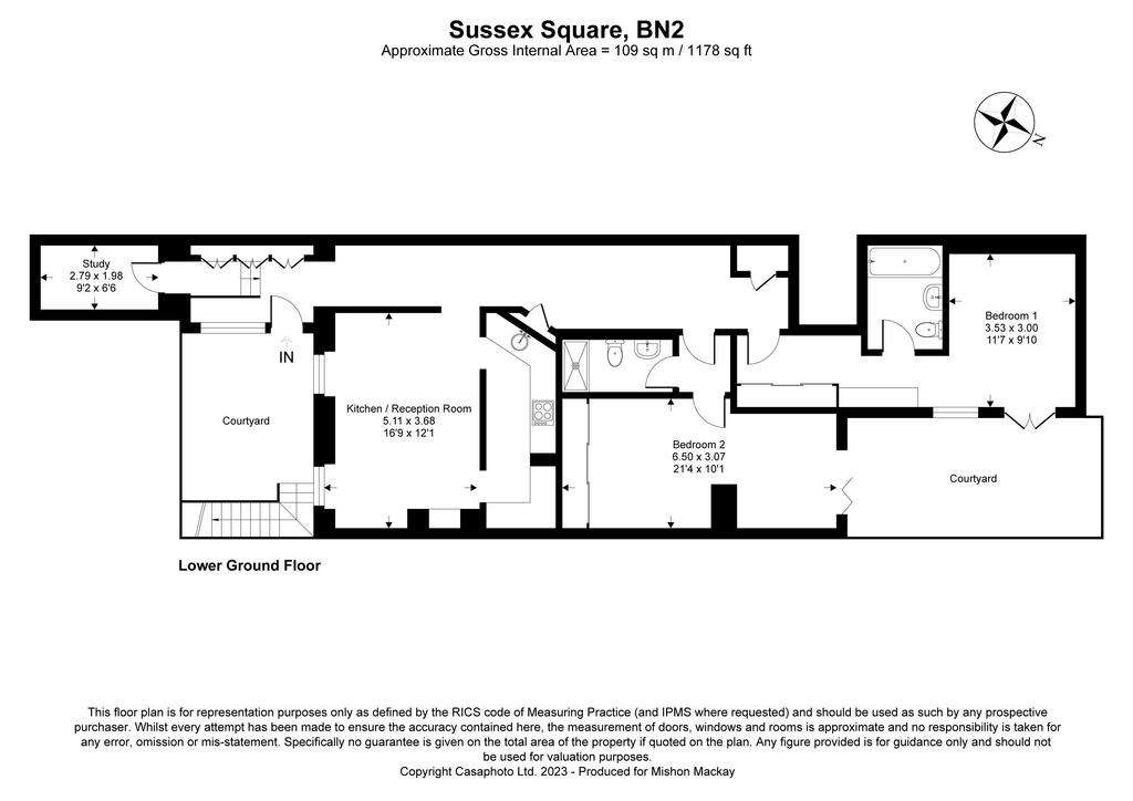 2 bedroom flat for sale - floorplan