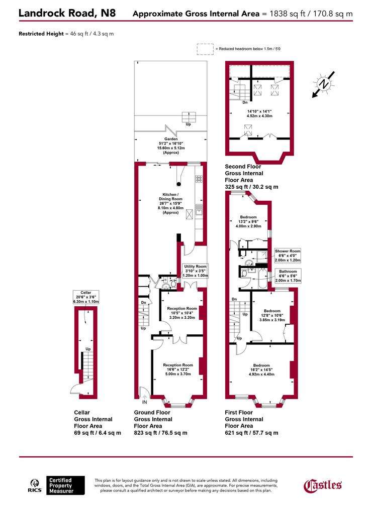 3 bedroom terraced house to rent - floorplan