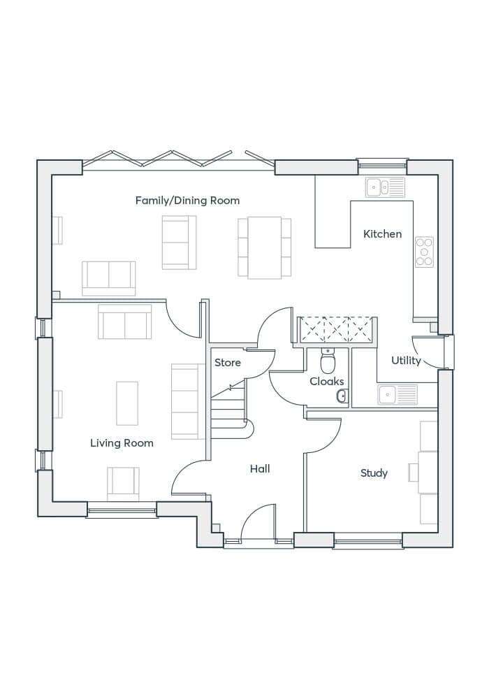 5 bedroom detached house for sale - floorplan