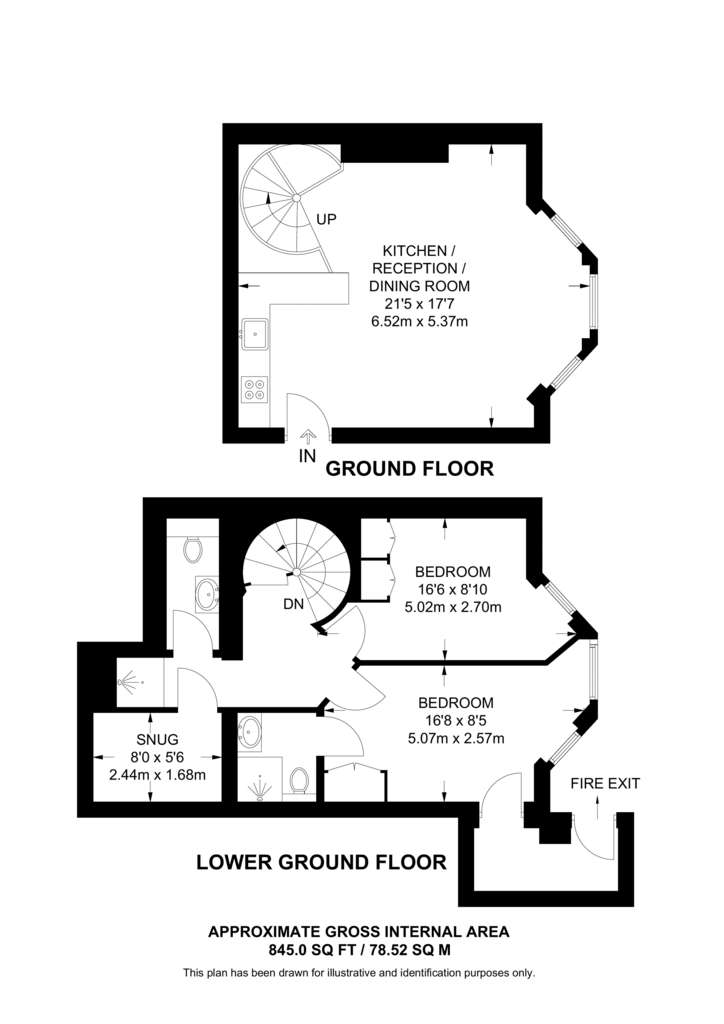 2 bedroom flat to rent - floorplan