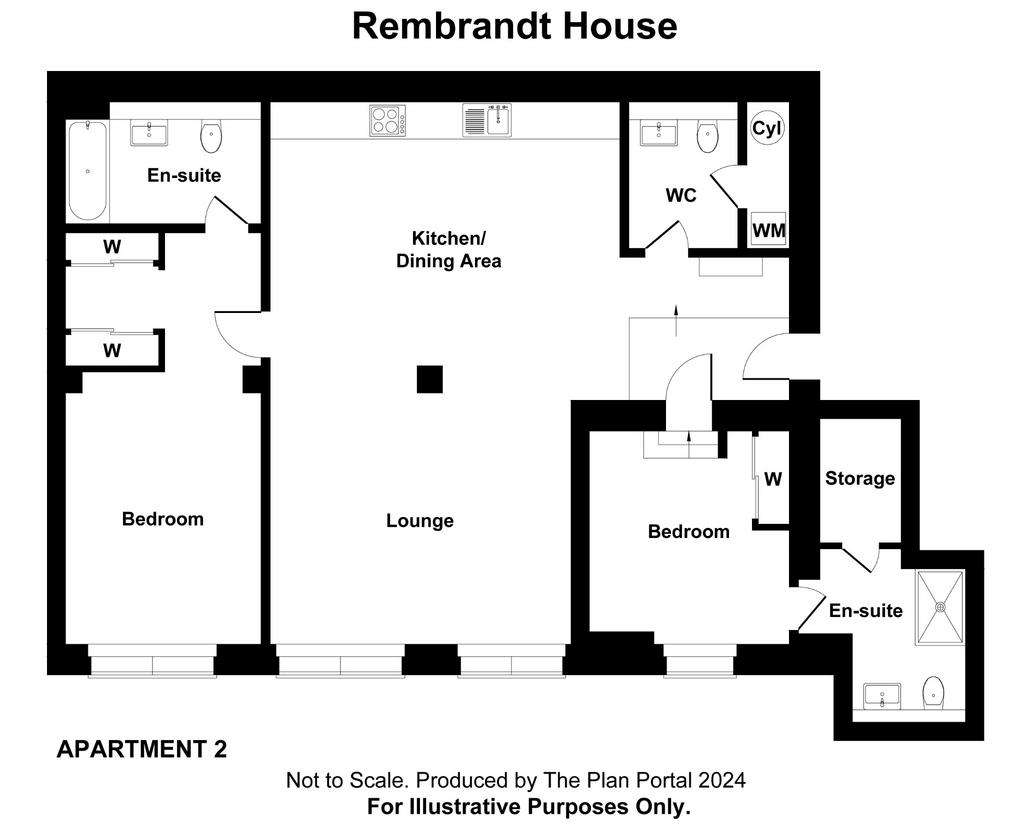 2 bedroom flat for sale - floorplan