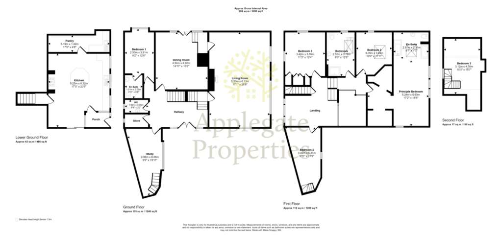 4 bedroom semi-detached house for sale - floorplan