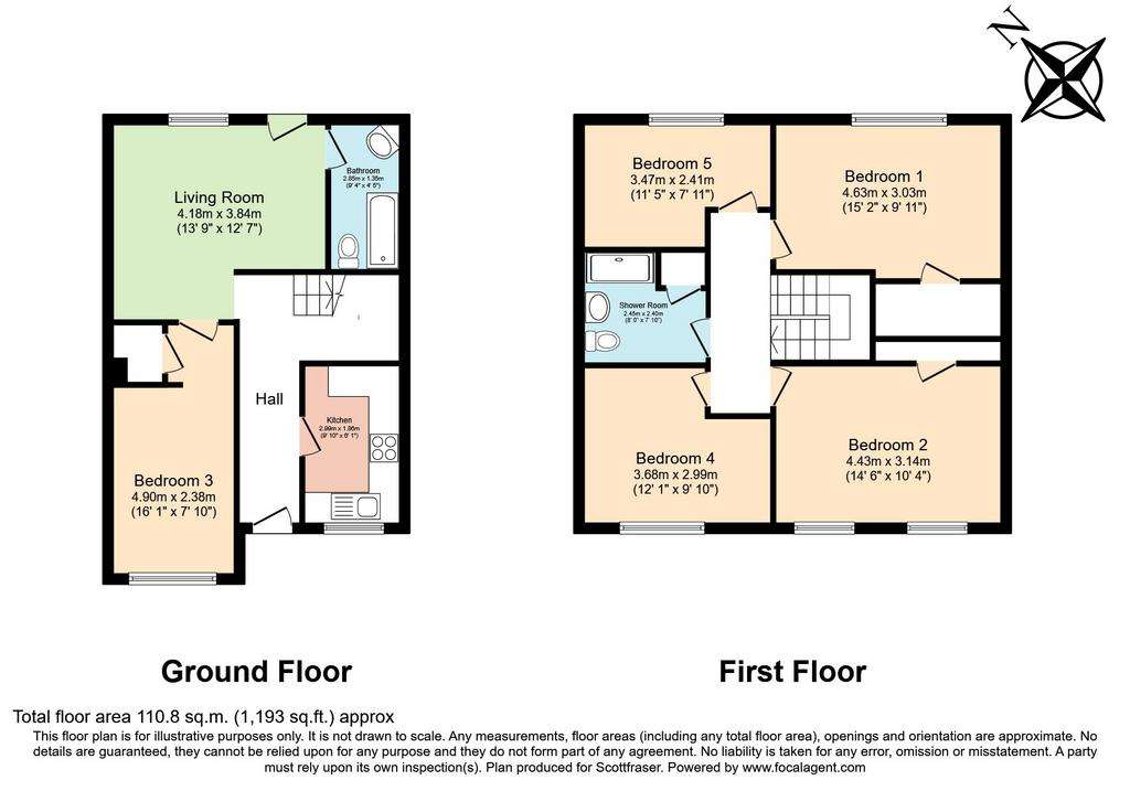 5 bedroom terraced house to rent - floorplan