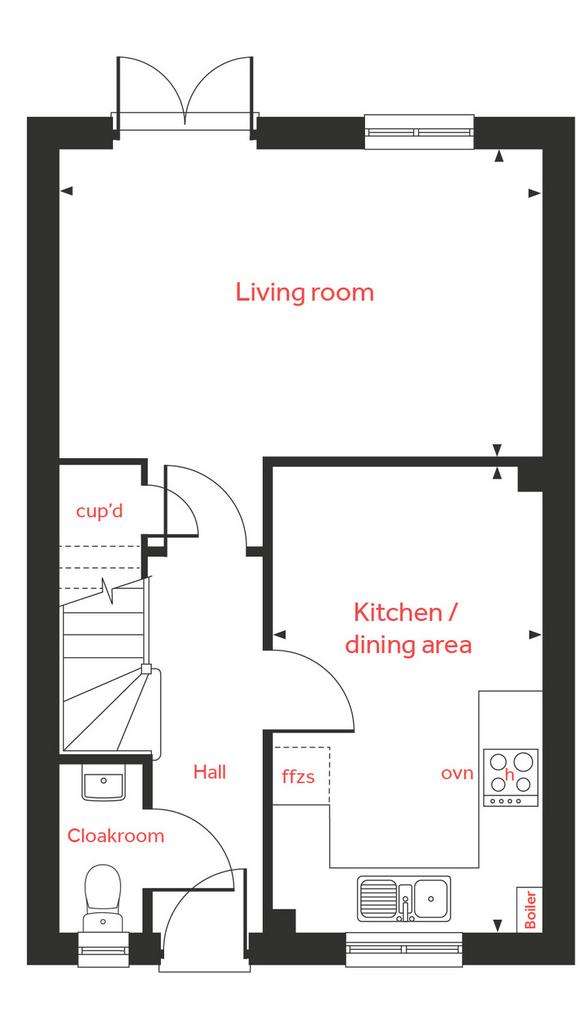 3 bedroom semi-detached house for sale - floorplan