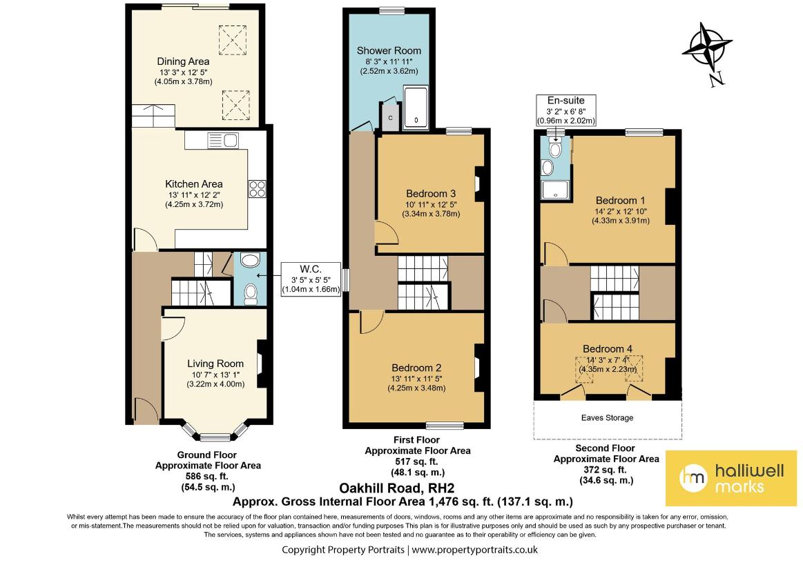 4 bedroom semi-detached house for sale - floorplan