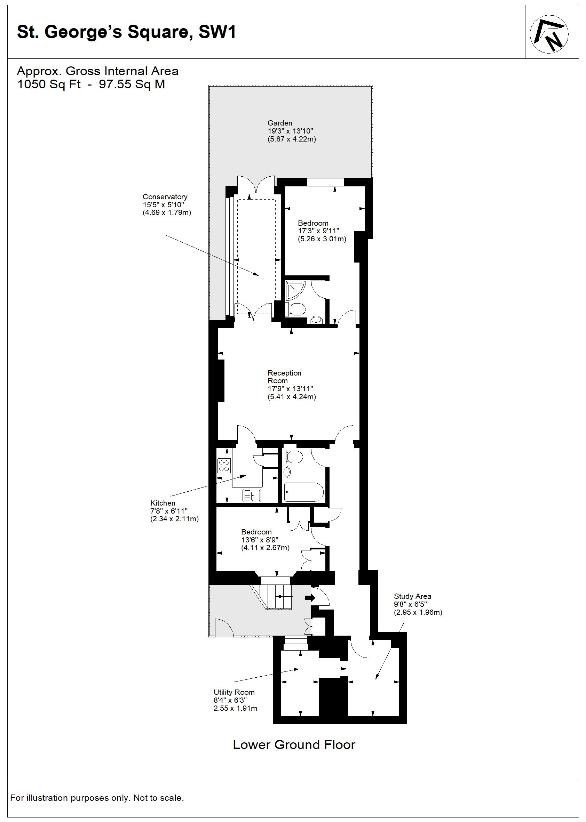 2 bedroom flat for sale - floorplan