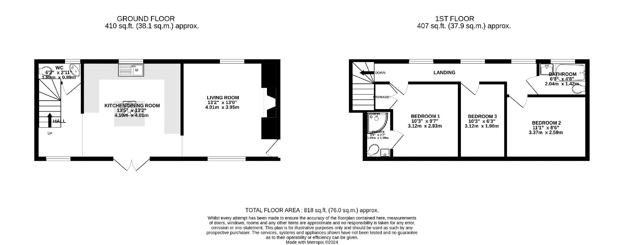 3 bedroom cottage for sale - floorplan