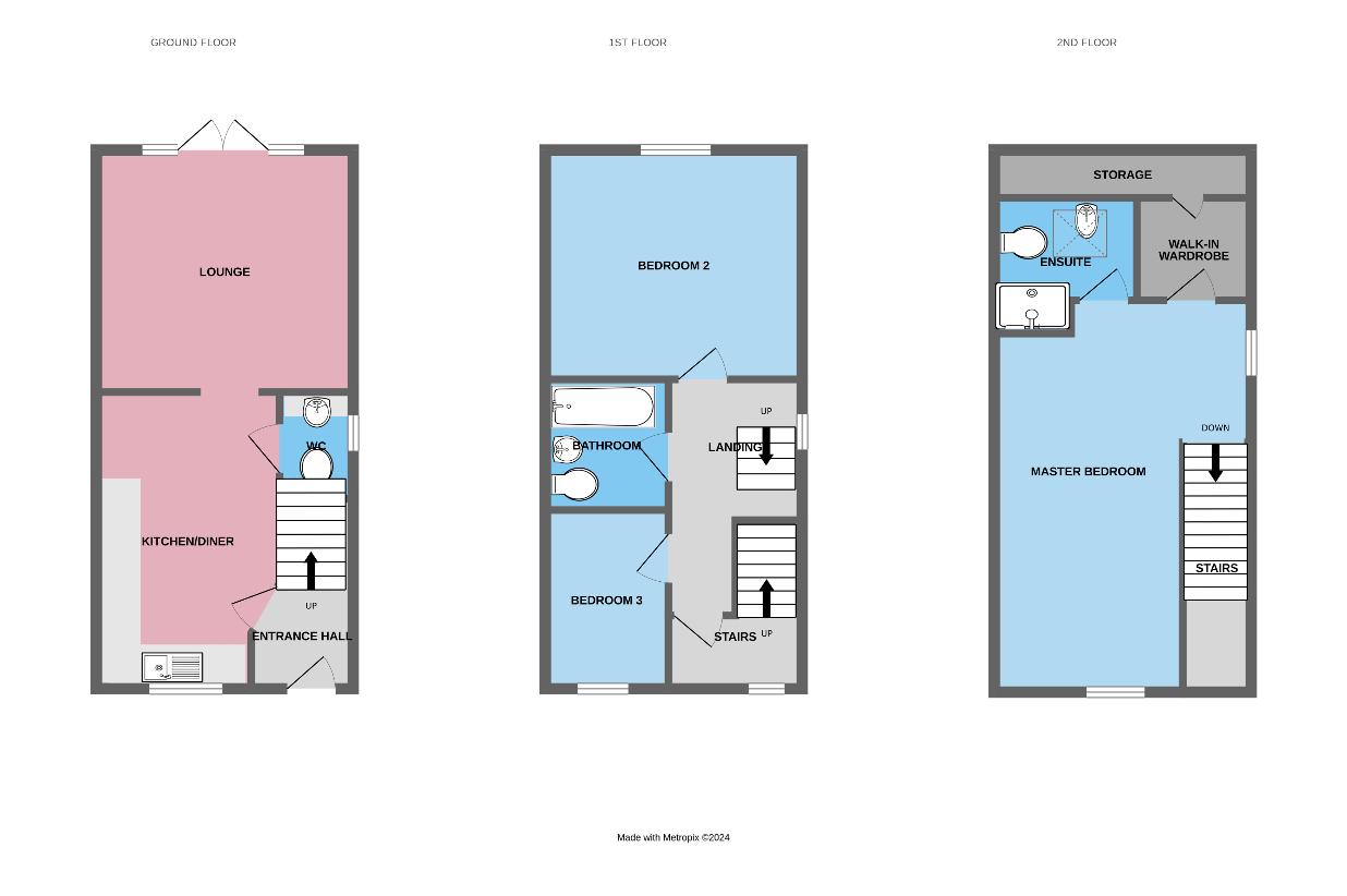 3 bedroom property for sale - floorplan