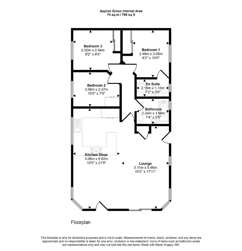 3 bedroom property for sale - floorplan