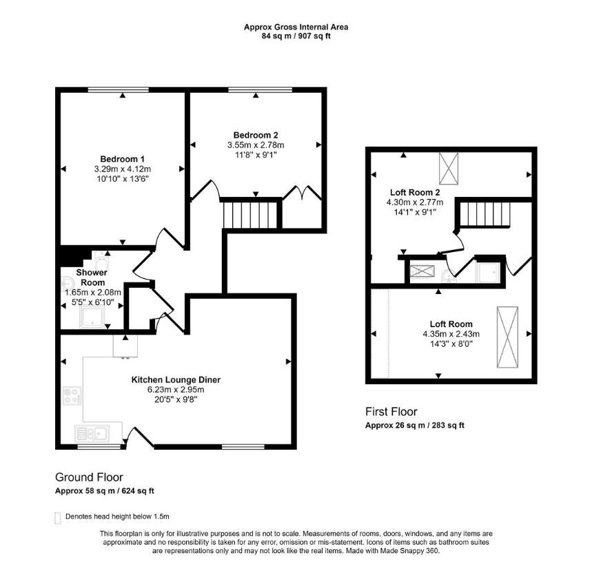 2 bedroom flat for sale - floorplan