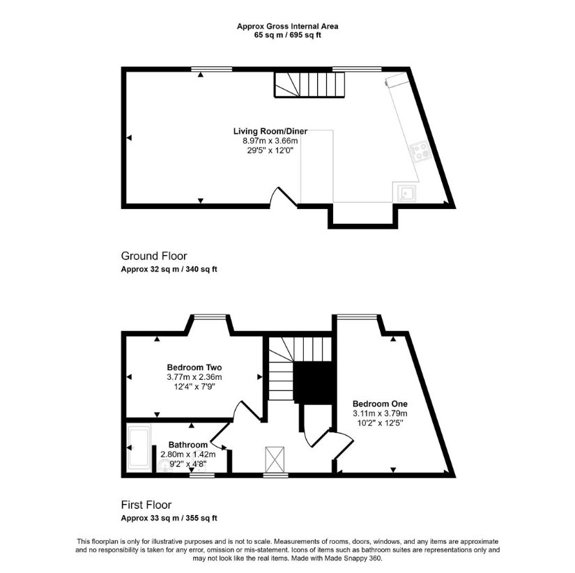 2 bedroom flat for sale - floorplan