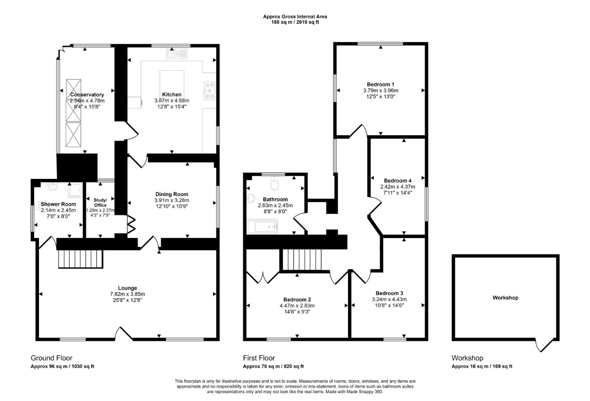 4 bedroom detached house for sale - floorplan