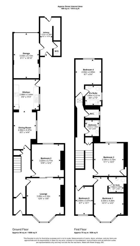 4 bedroom terraced house for sale - floorplan