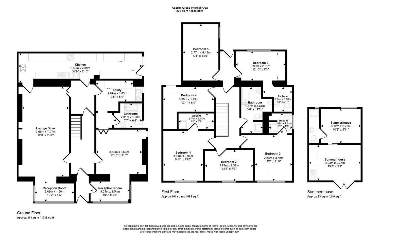 6 bedroom semi-detached house for sale - floorplan