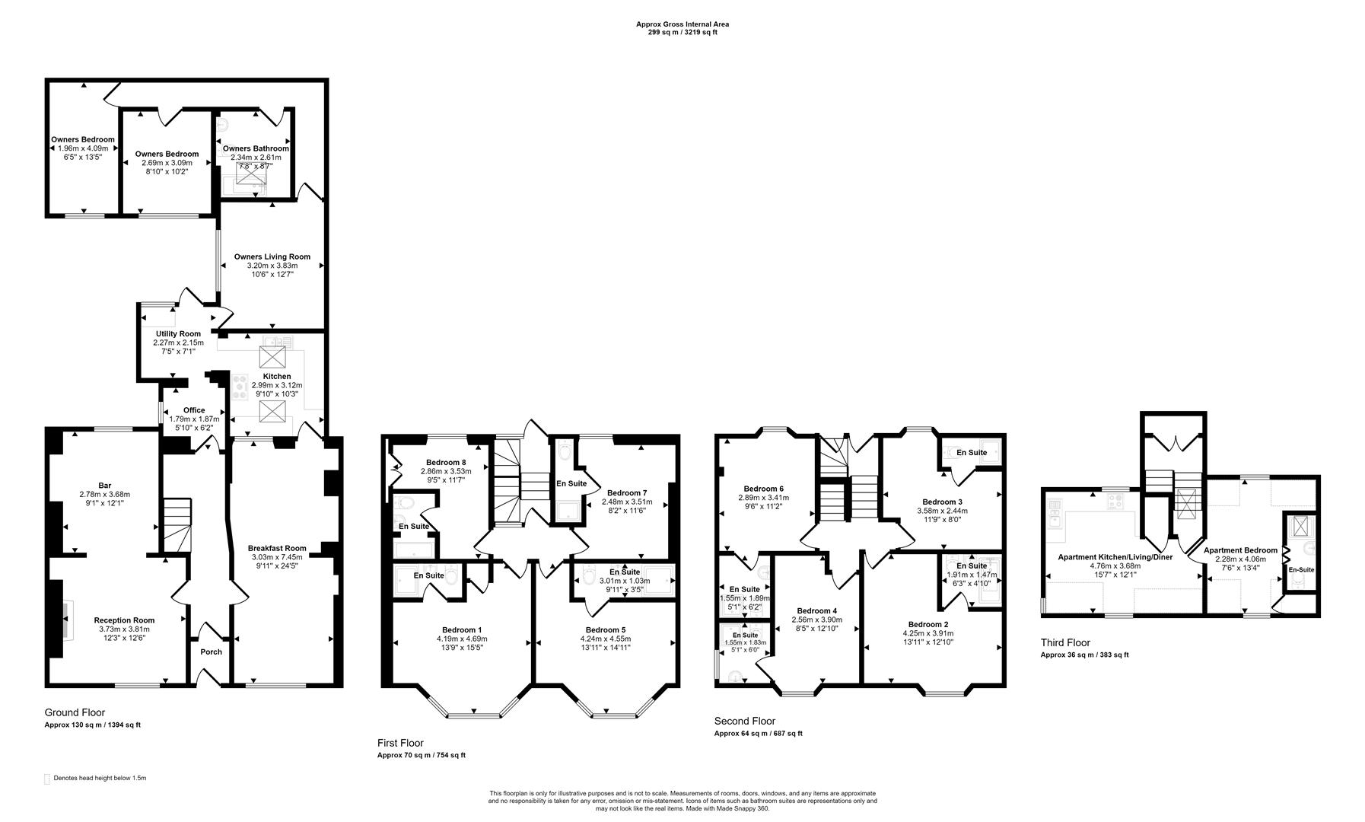 8 bedroom detached house for sale - floorplan