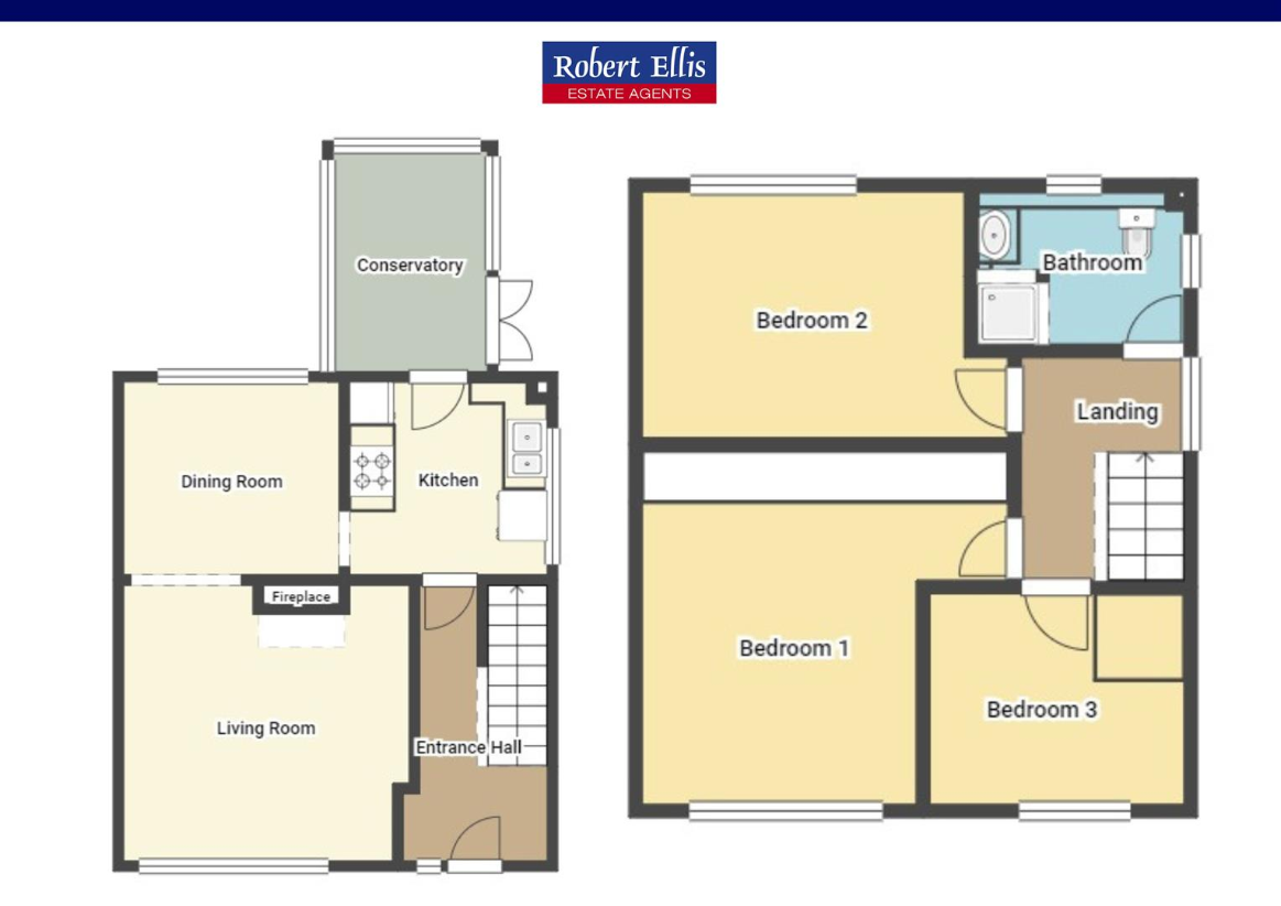 3 bedroom semi-detached house for sale - floorplan