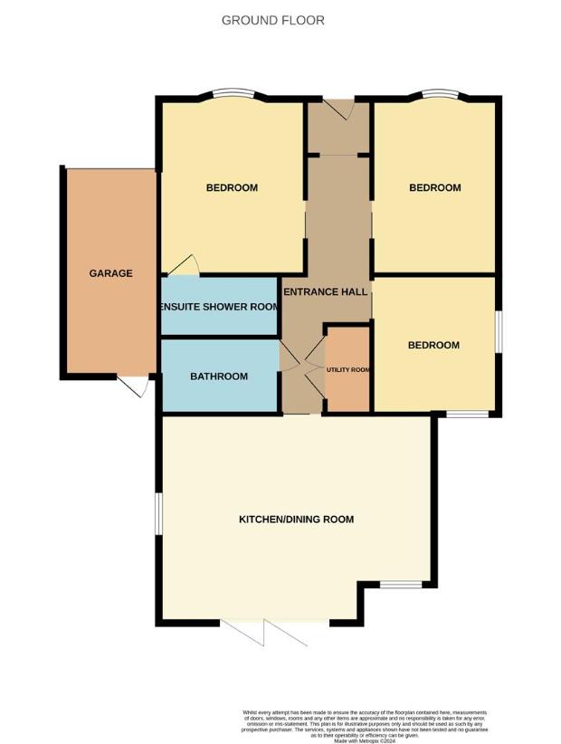 3 bedroom bungalow for sale - floorplan