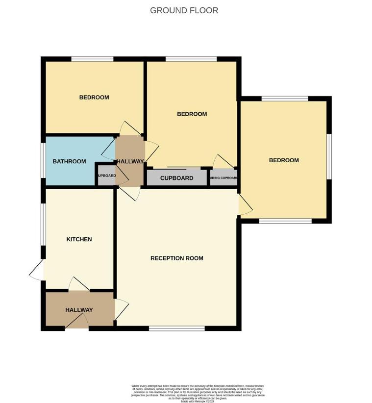 3 bedroom bungalow for sale - floorplan