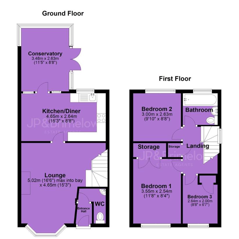 3 bedroom terraced house for sale - floorplan