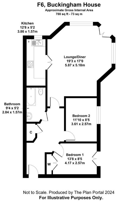 2 bedroom flat for sale - floorplan