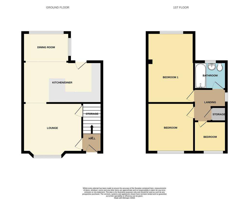 3 bedroom semi-detached house for sale - floorplan