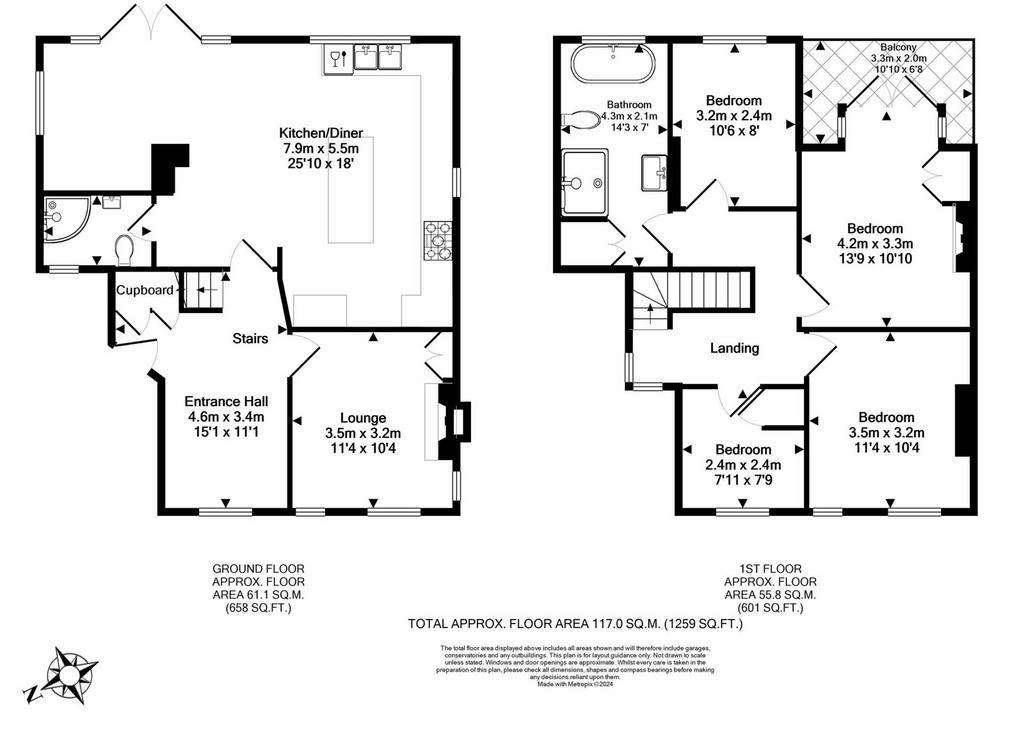 4 bedroom detached house for sale - floorplan