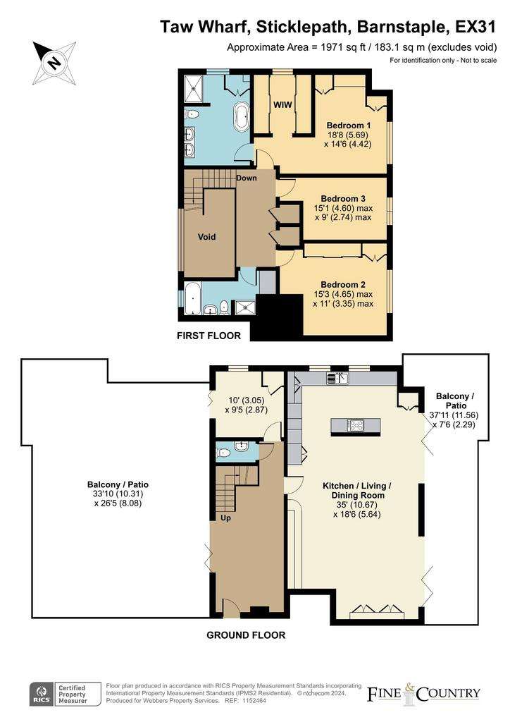 3 bedroom flat for sale - floorplan