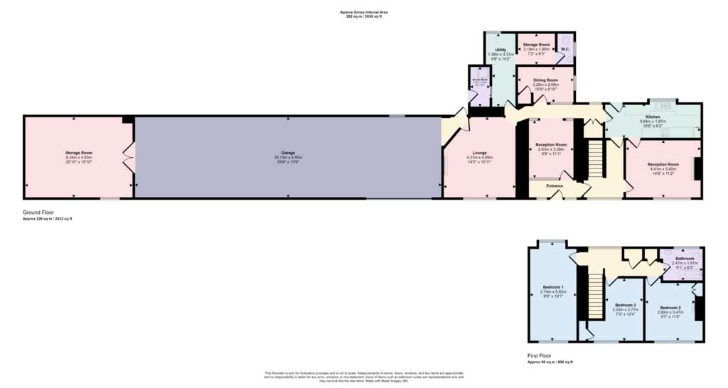 3 bedroom semi-detached house for sale - floorplan