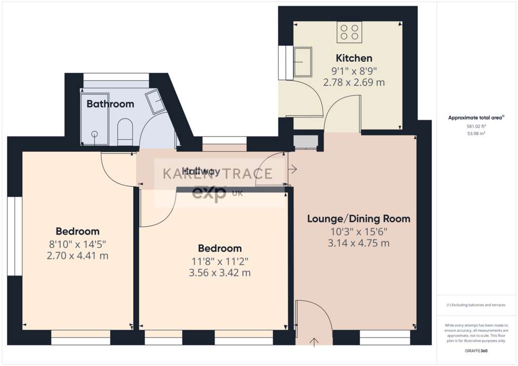 2 bedroom flat for sale - floorplan