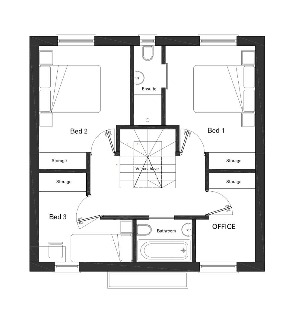 4 bedroom semi-detached house for sale - floorplan