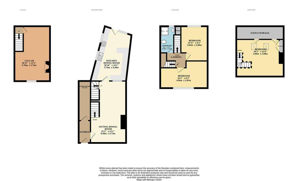 3 bedroom character property for sale - floorplan