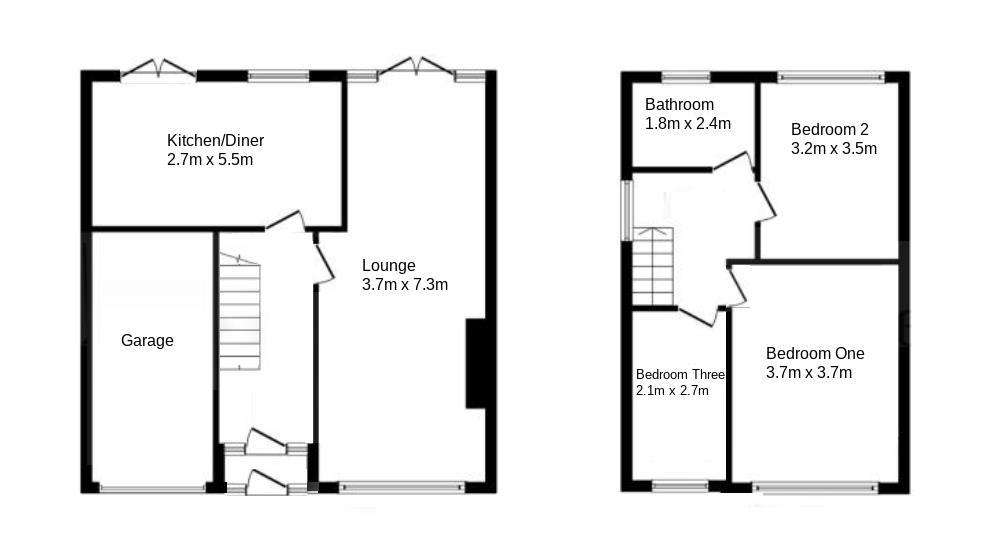 3 bedroom semi-detached house for sale - floorplan