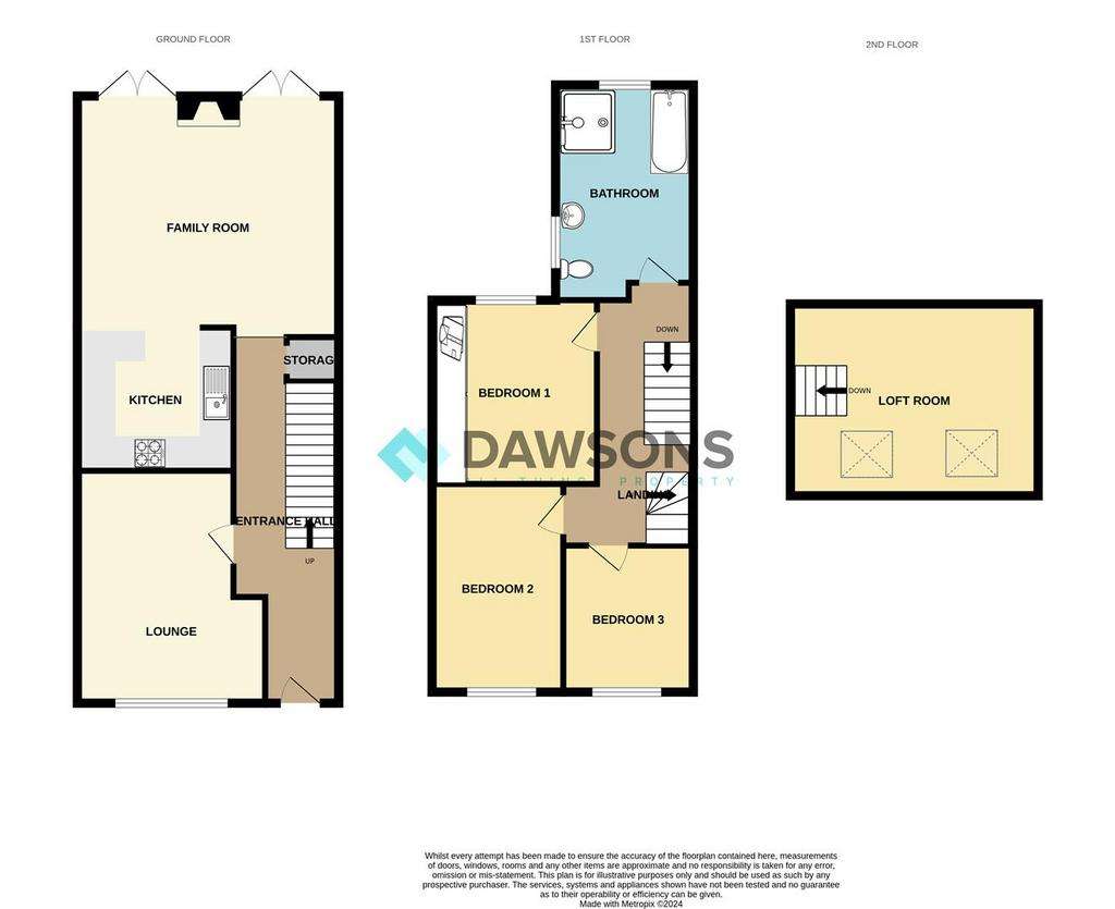 3 bedroom terraced house for sale - floorplan