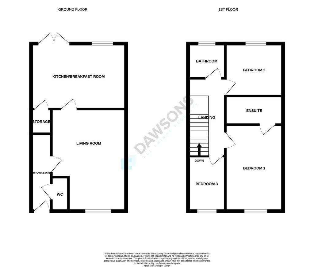 3 bedroom semi-detached house for sale - floorplan