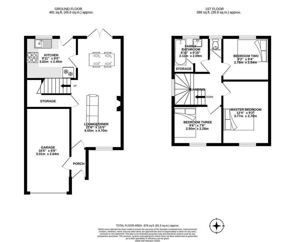 3 bedroom detached house for sale - floorplan