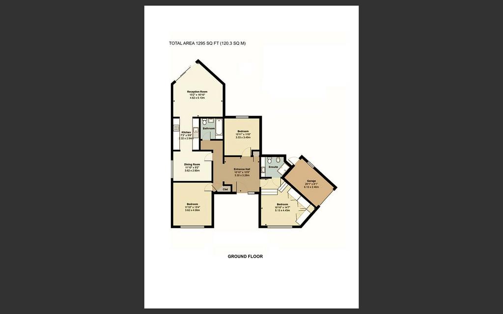 3 bedroom detached bungalow for sale - floorplan