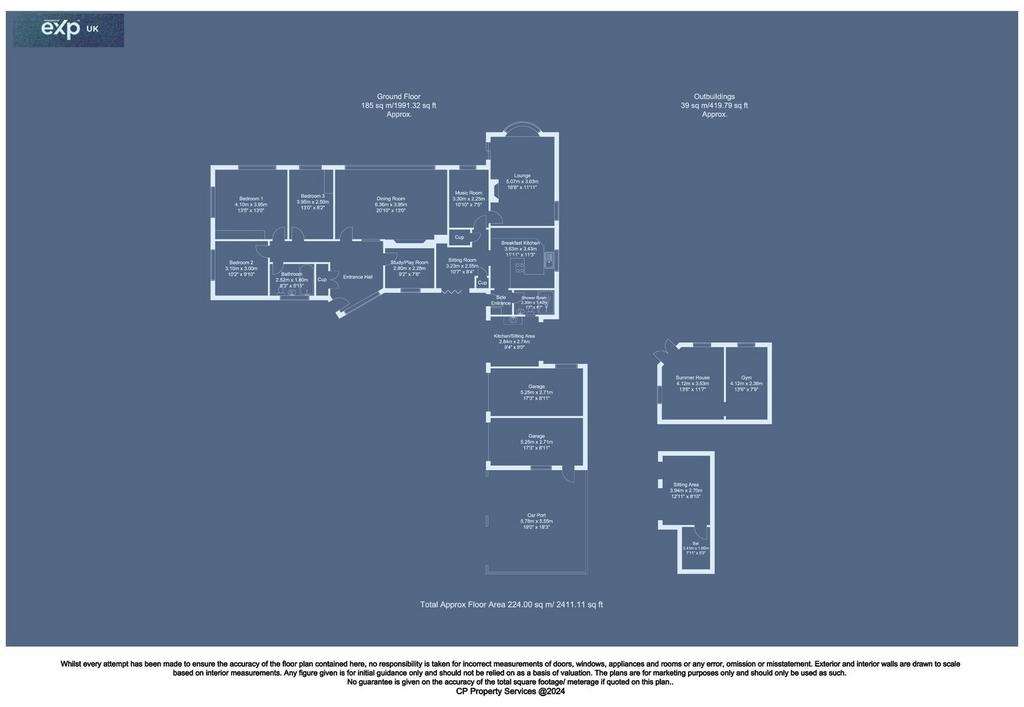 4 bedroom detached bungalow for sale - floorplan