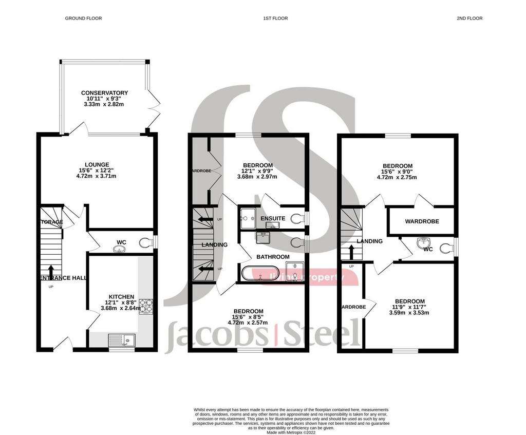 4 bedroom semi-detached house for sale - floorplan