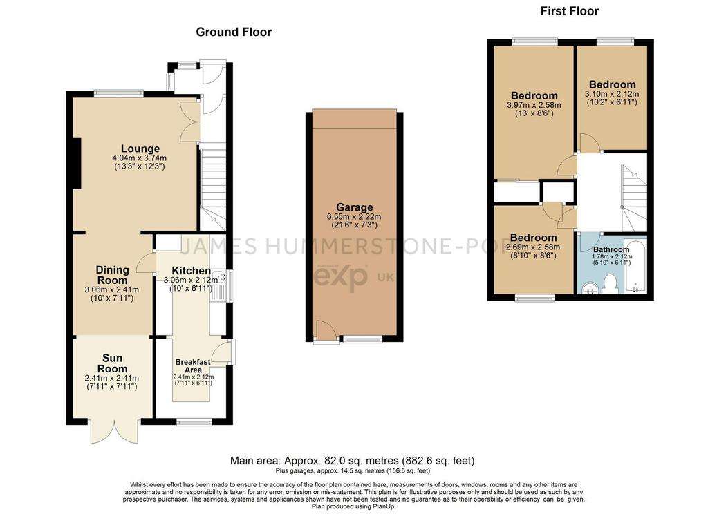 3 bedroom semi-detached house for sale - floorplan