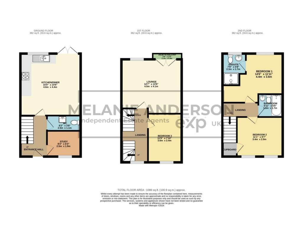 3 bedroom town house for sale - floorplan