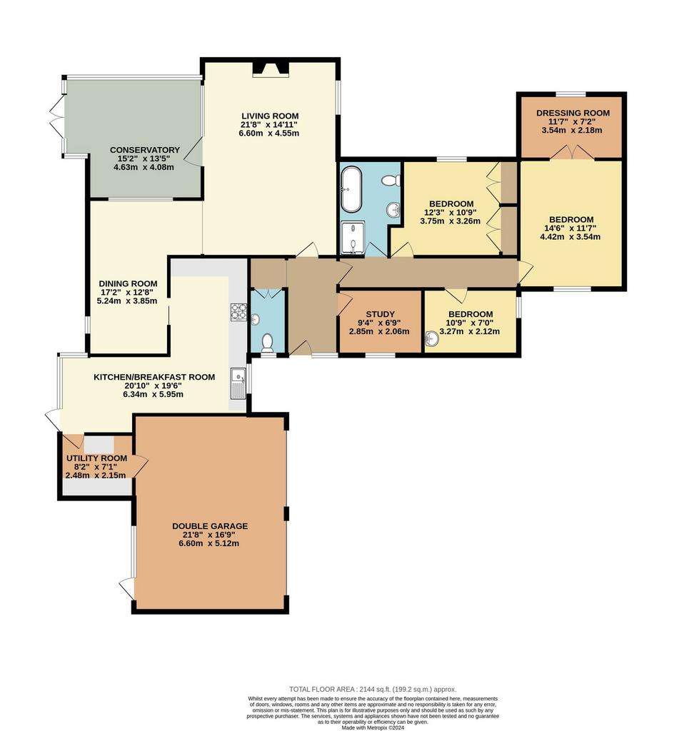 3 bedroom detached bungalow for sale - floorplan