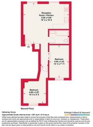 2 bedroom flat to rent - floorplan