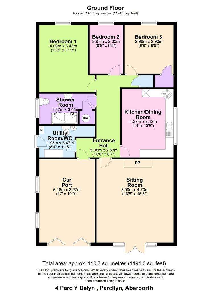 3 bedroom bungalow for sale - floorplan