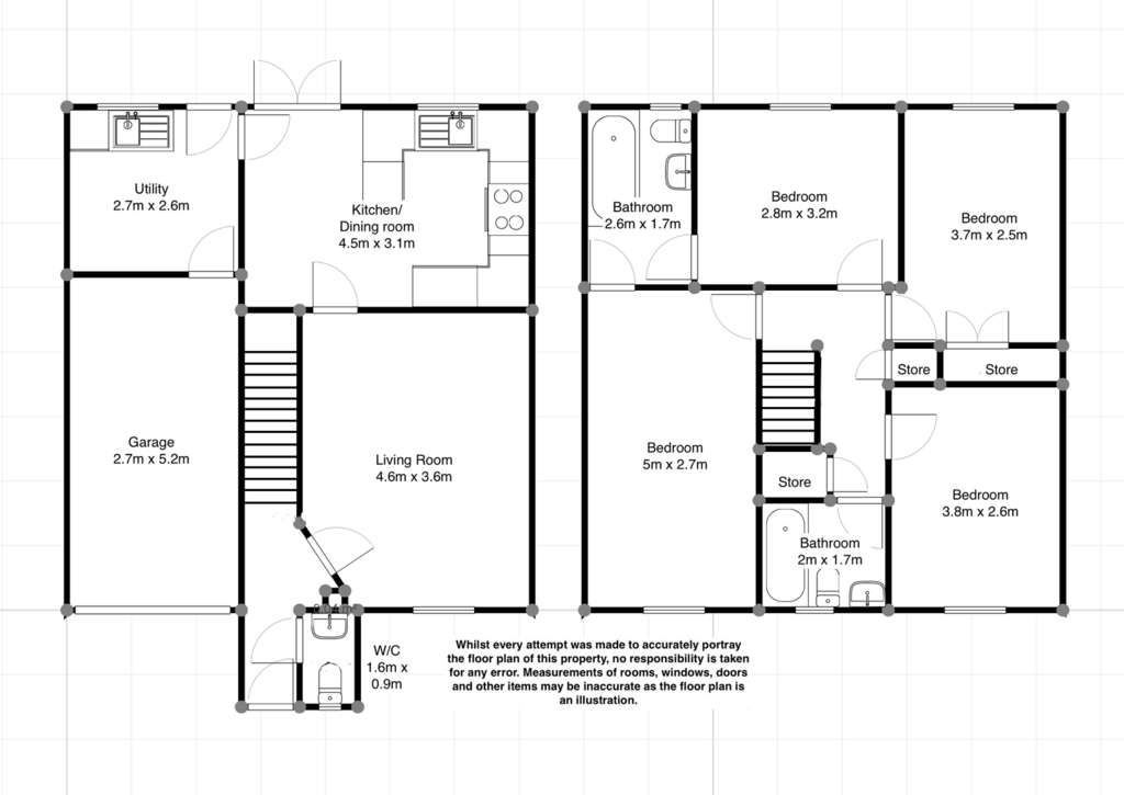 4 bedroom semi-detached house for sale - floorplan