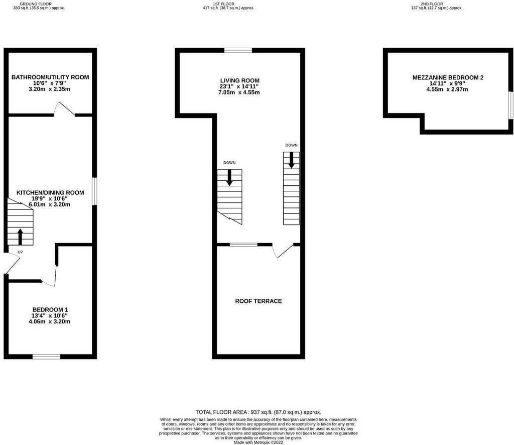 2 bedroom semi-detached house for sale - floorplan