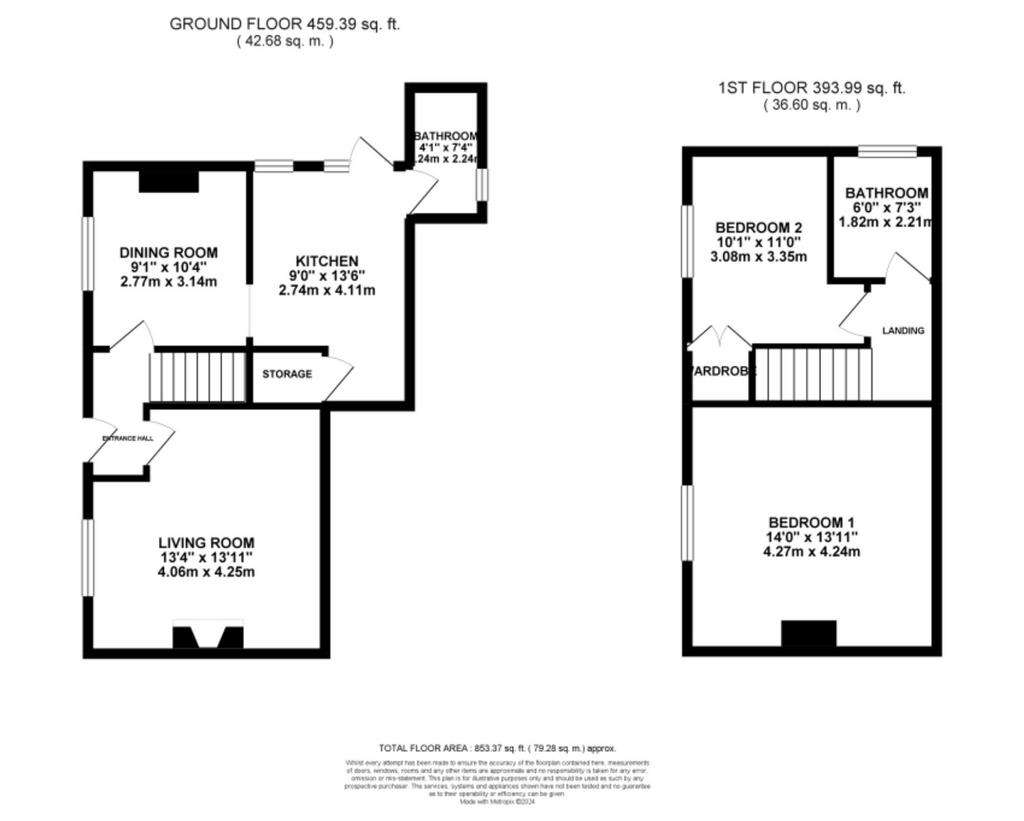 2 bedroom cottage for sale - floorplan